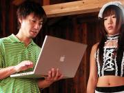 Cute looking Asian lady Mahiru getting drilled